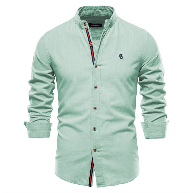 Angelo Ricci™ Exclusive Long Sleeve Cotton Button-Up Shirt