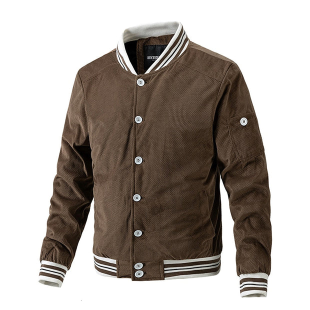 Angelo Ricci™ Corduroy Baseball Varsity Fashion Jacket