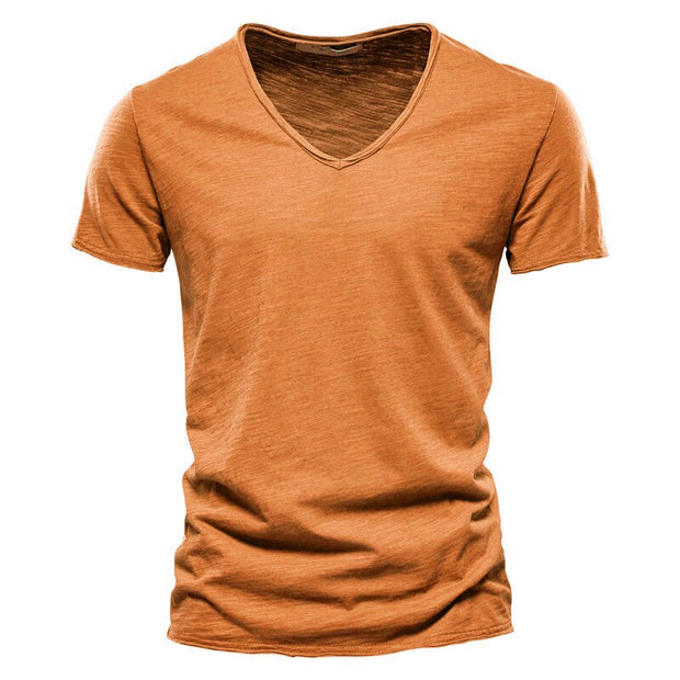 Angelo Ricci™ Brand Quality 100% Cotton V-Neck T-shirt