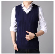 Angelo Ricci™ Casual Knitted V-Neck Elegant Sweater Vest