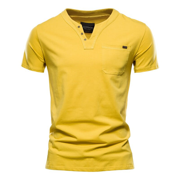 Angelo Ricci™ Summer Cotton V-neck T Shirt