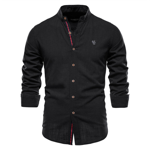 Angelo Ricci™ Exclusive Long Sleeve Cotton Button-Up Shirt