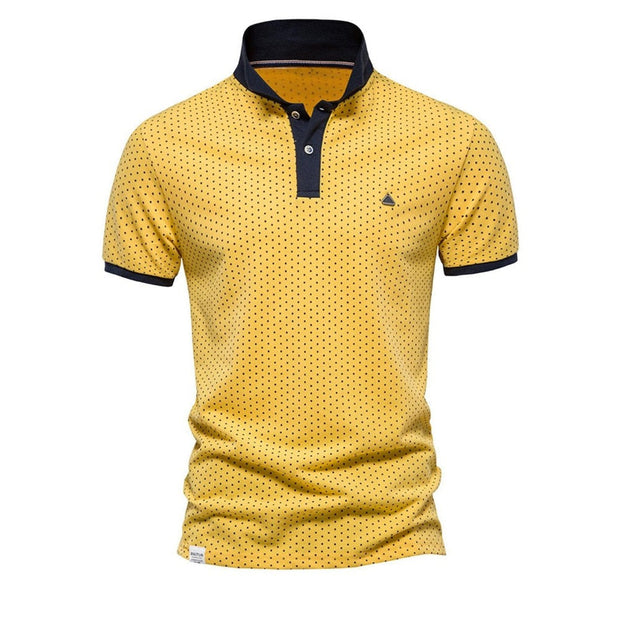 Angelo Ricci™ Summer Cotton Dots Business Polo Shirt