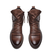 Angelo Ricci™ Leather High-Top Tassel Zip PU Leather Boots