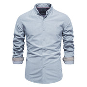 Angelo Ricci™ Brand Cotton Business Casual Oxford Dress Shirt