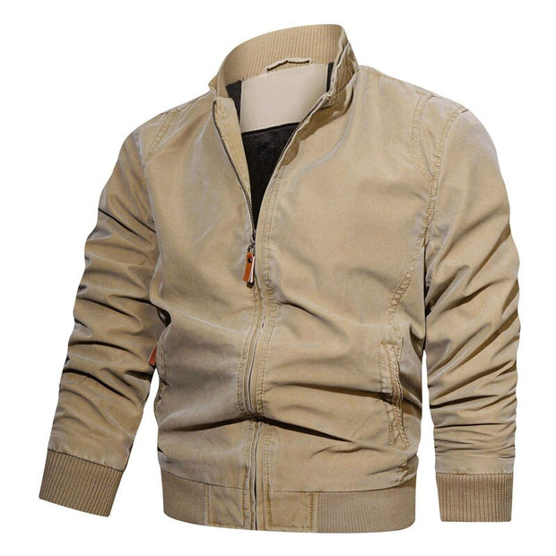 Angelo Ricci™ Mens Spring Casual Fleece Tactical Bomber Jacket