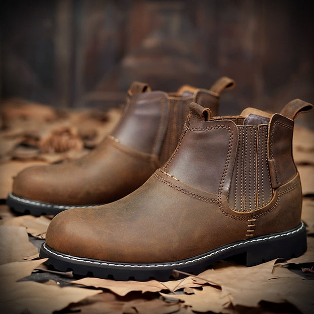 Angelo Ricci™ Non-Slip Leather Chelsea Boots