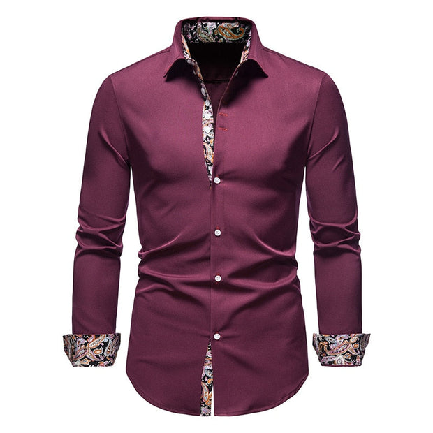 Angelo Ricci™ Designer Button Up Business Dress Shirt