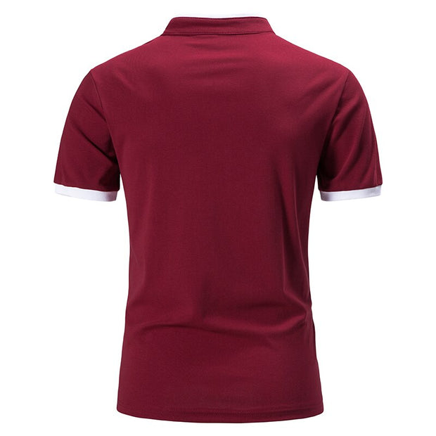 Angelo Ricci™ Cotton Short Sleeve Solid Color Polo Shirt