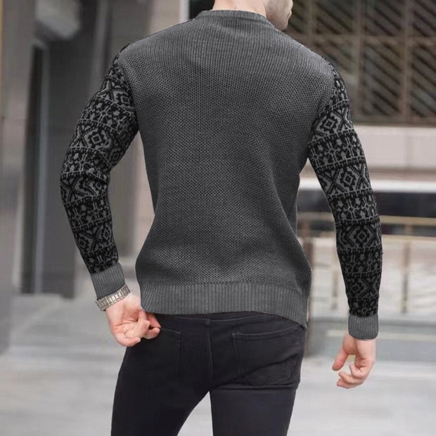 Angelo Ricci™ Slim Style Pattern Knit Sweater