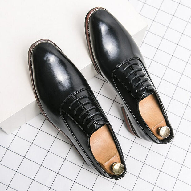 Angelo Ricci™ Classic Business Formal Pointed Leather Oxford Shoes