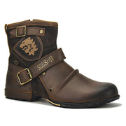 Angelo Ricci™ Western Cowboy Buckle Ankle Martin Boots