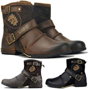 Angelo Ricci™ Western Cowboy Buckle Ankle Martin Boots