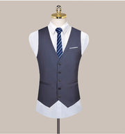 Angelo Ricci™ Formal Solid Color Business Office Suit Vest