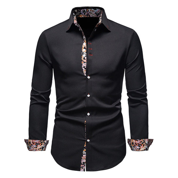 Angelo Ricci™ Designer Button Up Business Dress Shirt