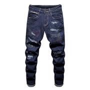 Angelo Ricci™ Ripped Repair Patch Stretch Jeans