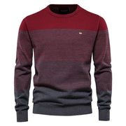 Angelo Ricci™ Casual O-Neck Cotton Knitted Sweater Pullover