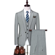 Angelo Ricci™ Classic Plaid High-end Business 3-Pieces Suit