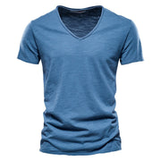 Angelo Ricci™ Brand Quality 100% Cotton V-Neck T-shirt