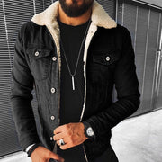 Angelo Ricci™ Motorcycle Style Cotton Padded Denim Jacket