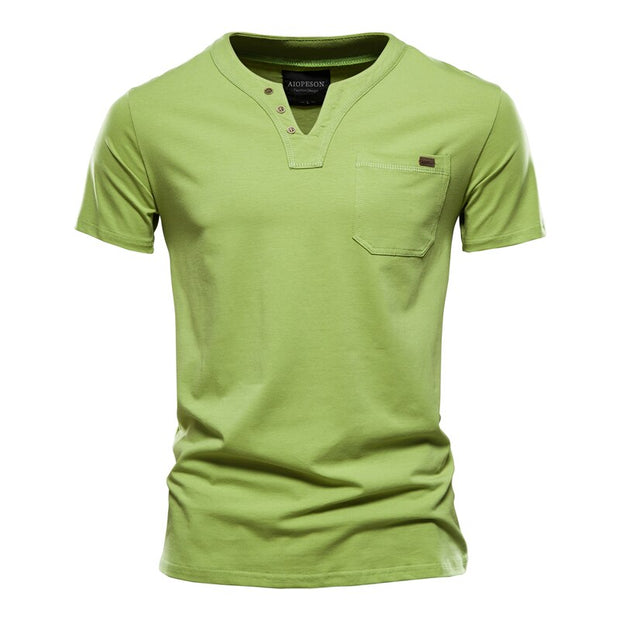 Angelo Ricci™ Summer Cotton V-neck T Shirt