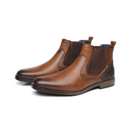 Angelo Ricci™ Soft Leather Elastic Strap Formal Business Boots