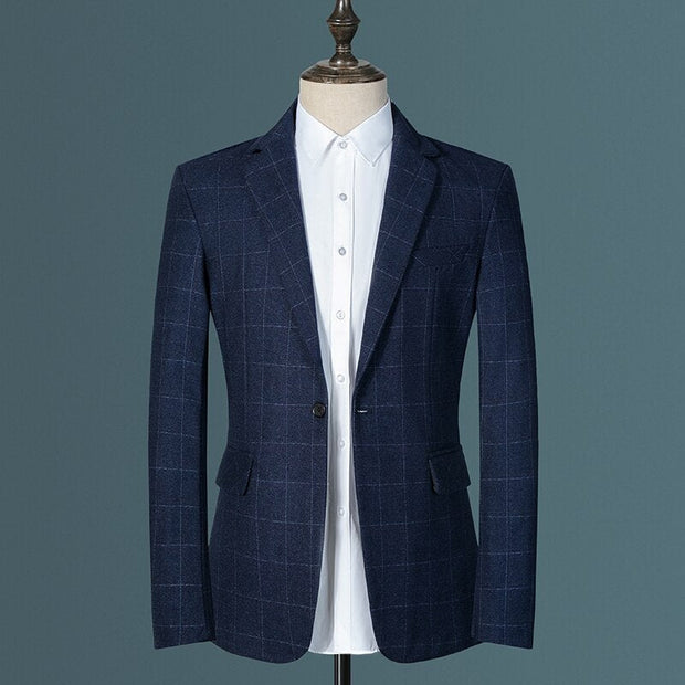 Angelo Ricci™ Plaid Business Casual Suit Blazer