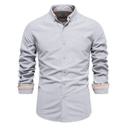 Angelo Ricci™ Brand Cotton Business Casual Oxford Dress Shirt