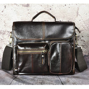 Angelo Ricci™ Vintage Lawyer Business-Men Leather Briefcase