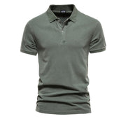 Angelo Ricci™ 100% Cotton Casual Short Sleeve Turndown Polo Shirt