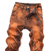 Angelo Ricci™ Mid-Waisted Slacks Hip Hop Jeans