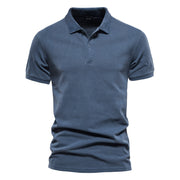 Angelo Ricci™ 100% Cotton Casual Short Sleeve Turndown Polo Shirt