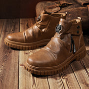 Angelo Ricci™ Vintage High Chelsea Motorcycle Rubber Boots