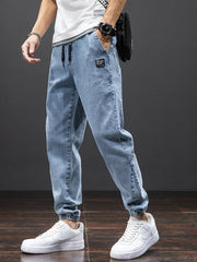 Angelo Ricci™ Men Streetwear Denim Jogger Pants