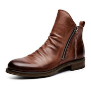 Angelo Ricci™ Leather High-Top Tassel Zip PU Leather Boots