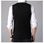 Angelo Ricci™ Casual Knitted V-Neck Elegant Sweater Vest