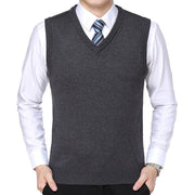 Angelo Ricci™ Brand Knitted Wool Sleeveless Vest Pullover Sweater