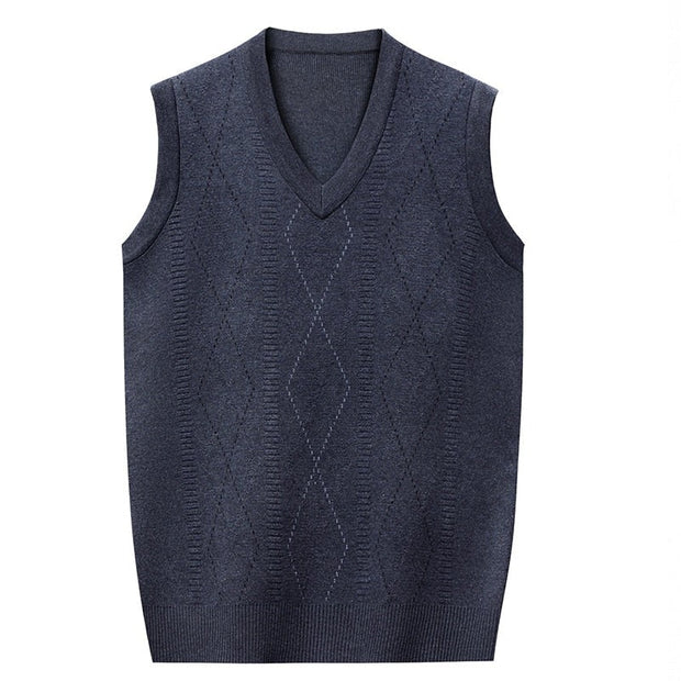 Angelo Ricci™ Formal V-Neck Sleeveless Knit Sweater Vest