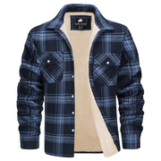 Angelo Ricci™ Fleece Plaid Flannel Sherpa Shirt Jacket