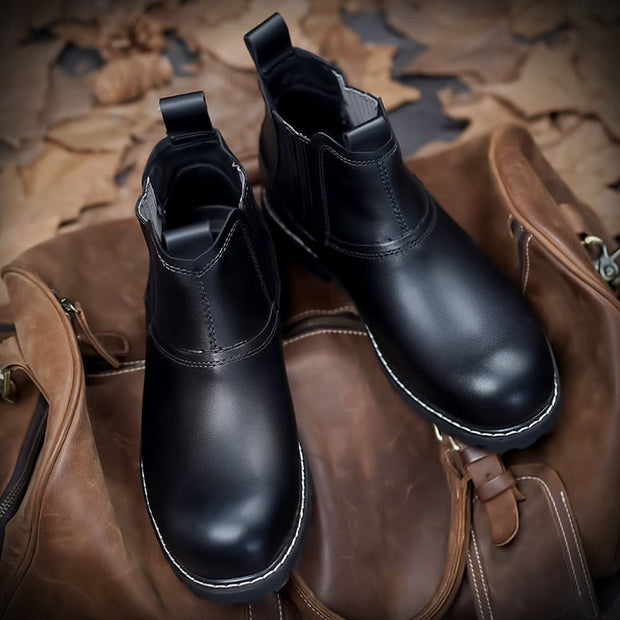 Angelo Ricci™ Non-Slip Leather Chelsea Boots