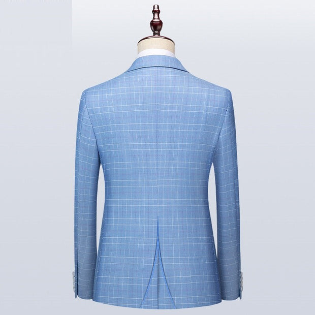 Angelo Ricci™ Designer Plaid Formal Elegant Tailored Suit