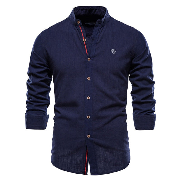 Angelo Ricci™ Exclusive Long Sleeve Cotton Button-Up Shirt