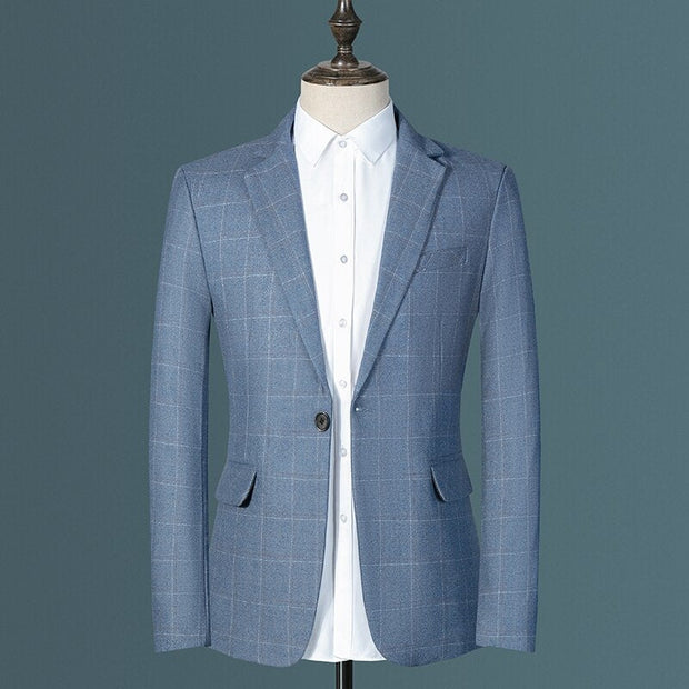 Angelo Ricci™ Plaid Business Casual Suit Blazer