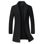 Angelo Ricci™ High-End Thickened Warm Business-Men Woolen Trench Coat