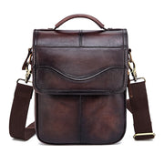 Angelo Ricci™ Casual Design Tablet Size Leather Crossbody Bag