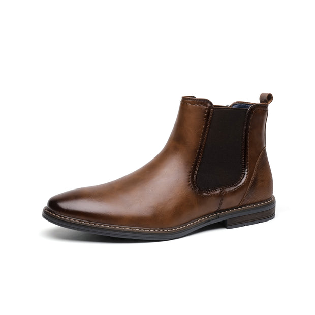 Angelo Ricci™ Designer Leather Comfortable Slip-On Chelsea Boots