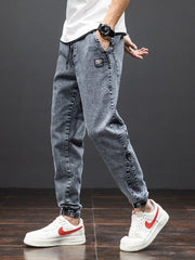 Angelo Ricci™ Men Streetwear Denim Jogger Pants