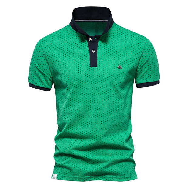 Angelo Ricci™ Summer Cotton Dots Business Polo Shirt