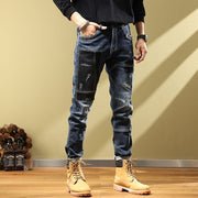 Angelo Ricci™ Fashion Handsome Personality Retro Patchwork Jeans