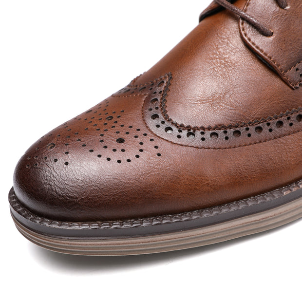 Angelo Ricci™ Genuine Leather Smart Business Brogue Dress Shoes